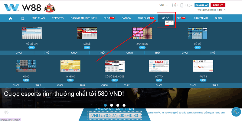 cách tham gia xổ số W88