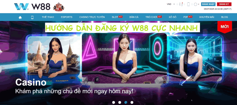 hướng dẫn đăng ký W88
