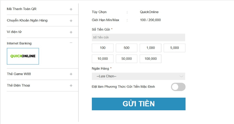 Giao dịch qua Internet Banking